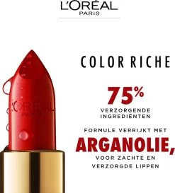 L’Oréal Paris Make-Up Designer Color Riche Satin Lipstick - 231 Sepia Silk - Nude - Verzorgende Lippenstift Met Arganolie Voor Een Comfortabel Gevoel - 4,54 Gr -Cosmetic Verkoop 1085x1200