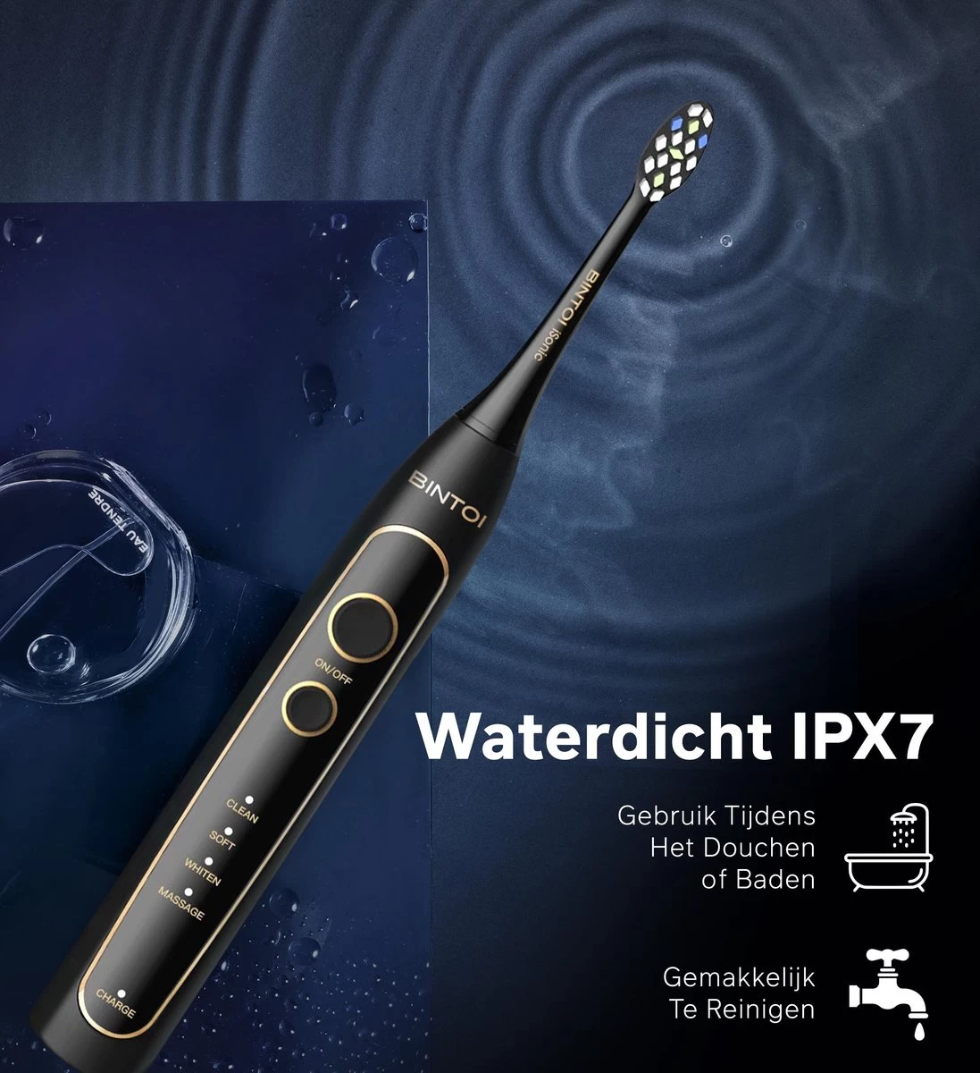 Bintoi® ISonic UV D600 - Elektrische Tandenborstel Met UV-Sterilisator 9 Bintoi® ISonic UV D600 - Elektrische Tandenborstel Met UV-Sterilisator - Afbeelding 7