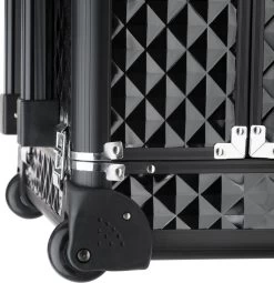 Dreamble Make-up Koffer - Make-up Trolley - Zwart - Rijdbaar - Met Wieltjes - Compact - 8 Vakken - Met Slot - 2 Sleutels -Cosmetic Verkoop 1161x1200