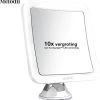 Melodii ML10X - Make Up Spiegel Met LED Verlichting - Scheerspiegel - 10x Vergroting - Met Tru-Daylight Verlichting - Voor Hem En Voor Haar -Cosmetic Verkoop 1167x1200