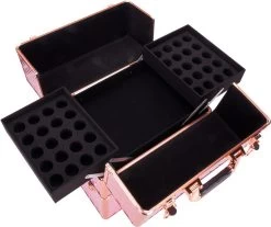 Koffer Groot Holo/Golden Rose XXL Met Opbergvakken -Cosmetic Verkoop 1200x1006