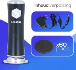 LifeWise Elektrische Eelt Verwijderaar - Voetvijl - 60 Vervangbare Schuurpads - Netstroom Adapter -Cosmetic Verkoop 1200x1109