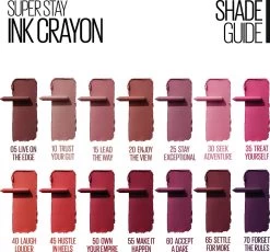 Maybelline SuperStay Ink Crayon Matte Lippenstift - 35 Treat Yourself - Roze -14 Gr -Cosmetic Verkoop 1200x1116