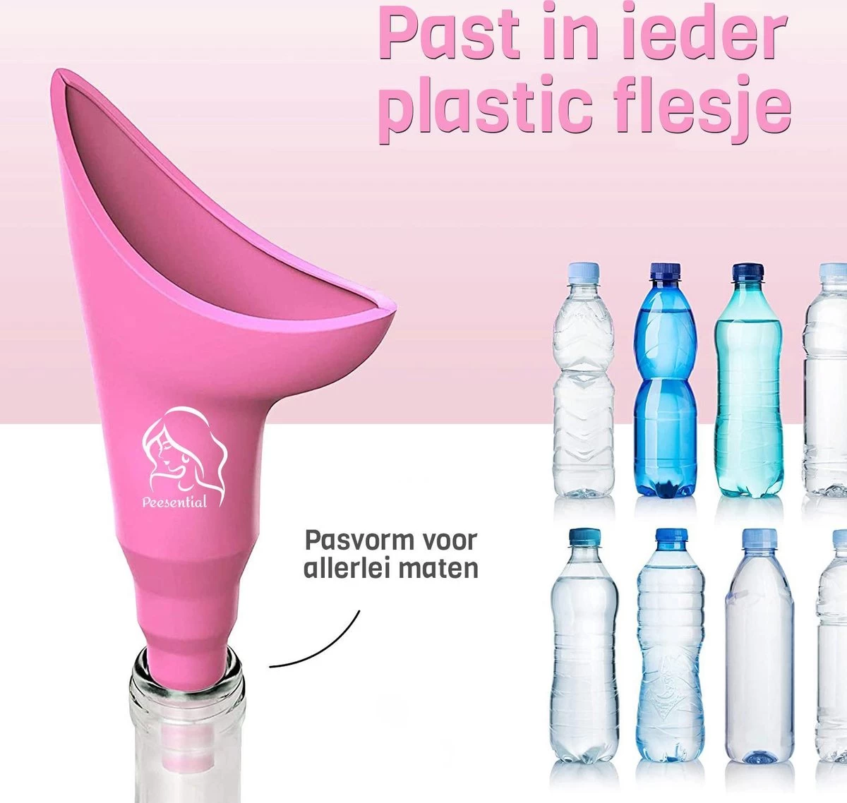 Peesential XL Plastuit Voor Vrouwen - Vrouwen Urinoir - Urine Fles - Urinaal - Herbruikbaar Plastuitje - Staand Plassen - Plaskoker Voor Festivals / Reizen / Kamperen - Incl. Hygiënisch Tasje En Extensie - Groot - Roze 4 Peesential XL Plastuit Voor Vrouwen - Vrouwen Urinoir - Urine Fles - Urinaal - Herbruikbaar Plastuitje - Staand Plassen - Plaskoker Voor Festivals / Reizen / Kamperen - Incl. Hygiënisch Tasje En Extensie - Groot - Roze - Afbeelding 2
