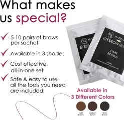 Marie-José & Co Henna Wenkbrauwverf Donkerbruin - Complete Henna Brows Kit - Tattoo Brow Set Voor 20 Paar Wenkbrauwen -Cosmetic Verkoop 1200x1172