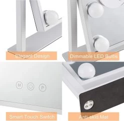 Bright Beauty Vanity Make Up Spiegel Met Verlichting - Wit - Dimbaar Met Drie Lichtstanden -Cosmetic Verkoop 1200x1177