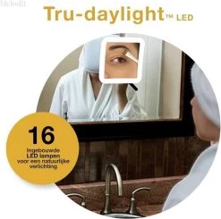 Melodii ML10X - Make Up Spiegel Met LED Verlichting - Scheerspiegel - 10x Vergroting - Met Tru-Daylight Verlichting - Voor Hem En Voor Haar -Cosmetic Verkoop 1200x1188