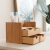 Merkloos Decopatent® Luxe Make-up Organizer Met 3 Lades - Cosmetica Organizer Make Up Met Schuiflade Bamboe Hout - Cosmeticahouder - Toren -Cosmetic Verkoop 1200x1200 150