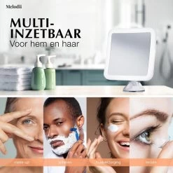 Melodii ML10X - Make Up Spiegel Met LED Verlichting - Scheerspiegel - 10x Vergroting - Met Tru-Daylight Verlichting - Voor Hem En Voor Haar -Cosmetic Verkoop 1200x1200 16