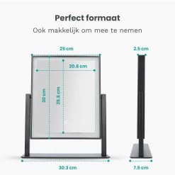 Mirlux Hollywood Spiegel Met Verlichting - Make Up - Visagie - Dimbaar LED Lampen Licht - Zwart -Cosmetic Verkoop 1200x1200 183