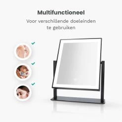Mirlux Hollywood Spiegel Met Verlichting - Make Up - Visagie - Dimbaar LED Lampen Licht - Zwart -Cosmetic Verkoop 1200x1200 185