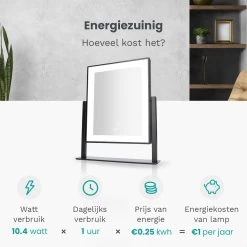Mirlux Hollywood Spiegel Met Verlichting - Make Up - Visagie - Dimbaar LED Lampen Licht - Zwart -Cosmetic Verkoop 1200x1200 186