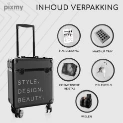 PIXMY® - MT130-S - Make Up Koffer - Cosmetica Koffer - DESIGN -Cosmetic Verkoop 1200x1200 190