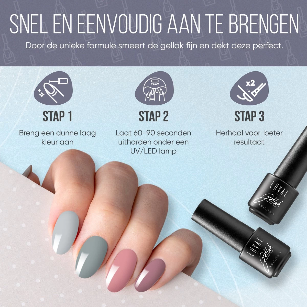 Gellak Starterspakket - Gellak - Gel Nagellak - Gellak Set - 6x8ML Kleuren - Nude Edition - Gellac - Nude Kleuren 9 Gellak Starterspakket - Gellak - Gel Nagellak - Gellak Set - 6x8ML Kleuren - Nude Edition - Gellac - Nude Kleuren - Afbeelding 7