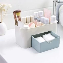 IBright Make-Up Organizer Met Lade - Cosmetica Opbergdoos - Bureau Organizer - Blauw -Cosmetic Verkoop 1200x1200 261