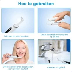 DEN-T® PRO P350 Elektrische Tandenpolijster - Wit - 5 Standen - 5 Opzetstukken - Polijstmachine - Polijstset - Tanden Polijsten - -Cosmetic Verkoop 1200x1200 369