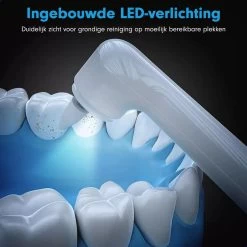 DEN-T® PRO P350 Elektrische Tandenpolijster - Wit - 5 Standen - 5 Opzetstukken - Polijstmachine - Polijstset - Tanden Polijsten - -Cosmetic Verkoop 1200x1200 370