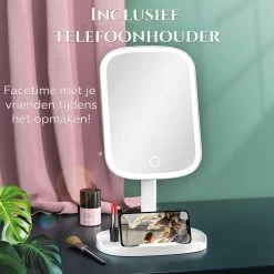 HighHome - Make Up Spiegel Met Led Verlichting - Inclusief 10x Spiegel - 3 Warmtes - 360 °C Draaibaar -Cosmetic Verkoop 1200x1200 4