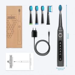 LifeGoods Elektrische Tandenborstel - Oplaadbaar - Veilig Voor Douche - 4 Opzetborstels - Zwart 14 LifeGoods Elektrische Tandenborstel - Oplaadbaar - Veilig Voor Douche - 4 Opzetborstels - Zwart -Cosmetic Verkoop 1200x1200 430