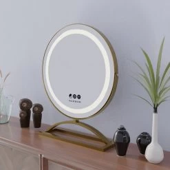 Marbor Make Up Spiegel Met LED Verlichting - Goud - Hollywood Mirror -Cosmetic Verkoop 1200x1200 80