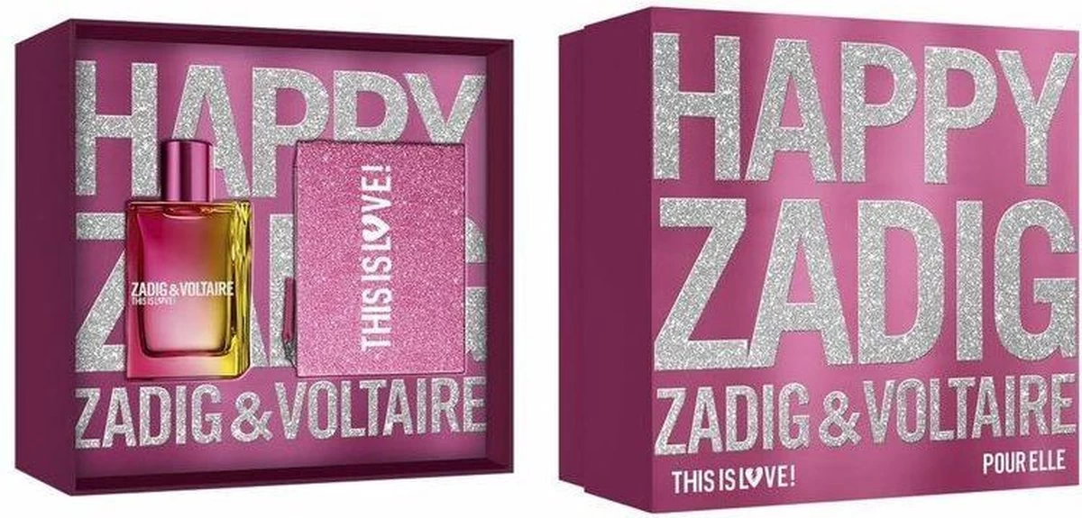 Zadig & Voltaire This Is Love! Giftset - 50 Ml Eau De Parfum + Toilettas - Geurengeschenkset 3 Zadig & Voltaire This Is Love! Giftset - 50 Ml Eau De Parfum + Toilettas - Geurengeschenkset