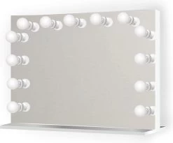 Bright Beauty Vanity Hollywood Make Up Spiegel Met Verlichting - 80 X 65 Cm - Dimbaar - Zonder Rand - Spiegelglas -Cosmetic Verkoop 1200x995