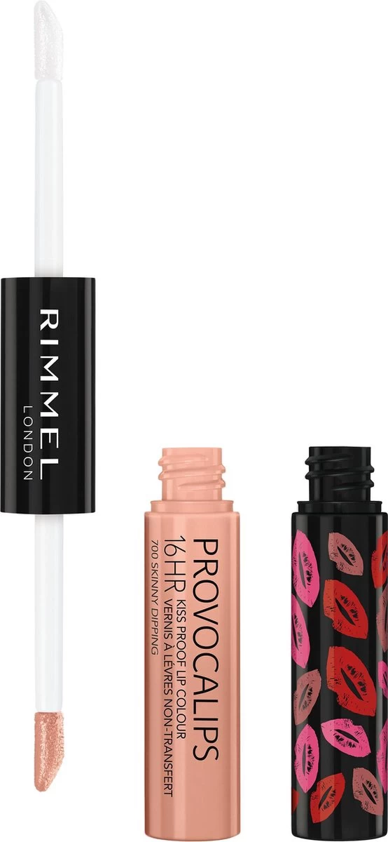 Rimmel London Provocalips Kiss Proof 16 Hr Liquid Lip - 700 Skinny Dipping - 7 Ml - Nude 4 Rimmel London Provocalips Kiss Proof 16 Hr Liquid Lip - 700 Skinny Dipping - 7 Ml - Nude - Afbeelding 2