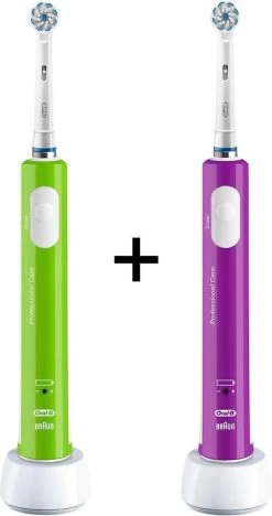Oral B Oral-B Junior 6+ - Elektrische Tandenborstel - Paars & Groen DUOSET