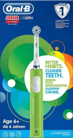 Oral B Oral-B Junior 6+ - Elektrische Tandenborstel - Paars & Groen DUOSET -Cosmetic Verkoop 635x1200 2