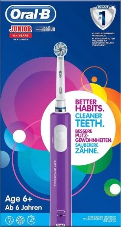 Oral B Oral-B Junior 6+ - Elektrische Tandenborstel - Paars & Groen DUOSET -Cosmetic Verkoop 639x1200 1