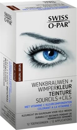 Swiss O Par - Wenkbrauw- En Wimperverf Bruin 1 Set -Cosmetic Verkoop 710x1200