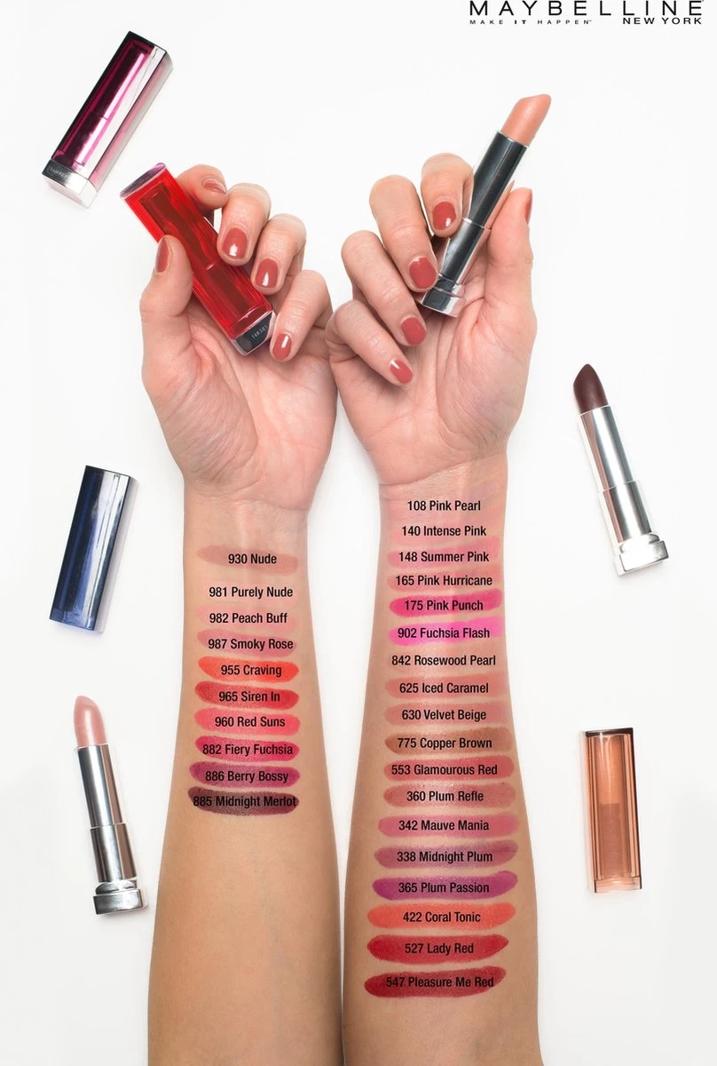 Maybelline Color Sensational - 165 Pink Hurricane - Roze - Lippenstift 6 Maybelline Color Sensational - 165 Pink Hurricane - Roze - Lippenstift - Afbeelding 4