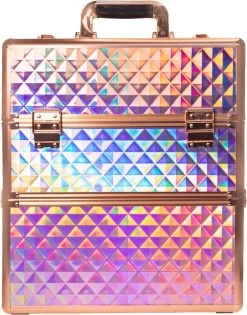 Koffer Groot Holo/Golden Rose XXL Met Opbergvakken -Cosmetic Verkoop 942x1200